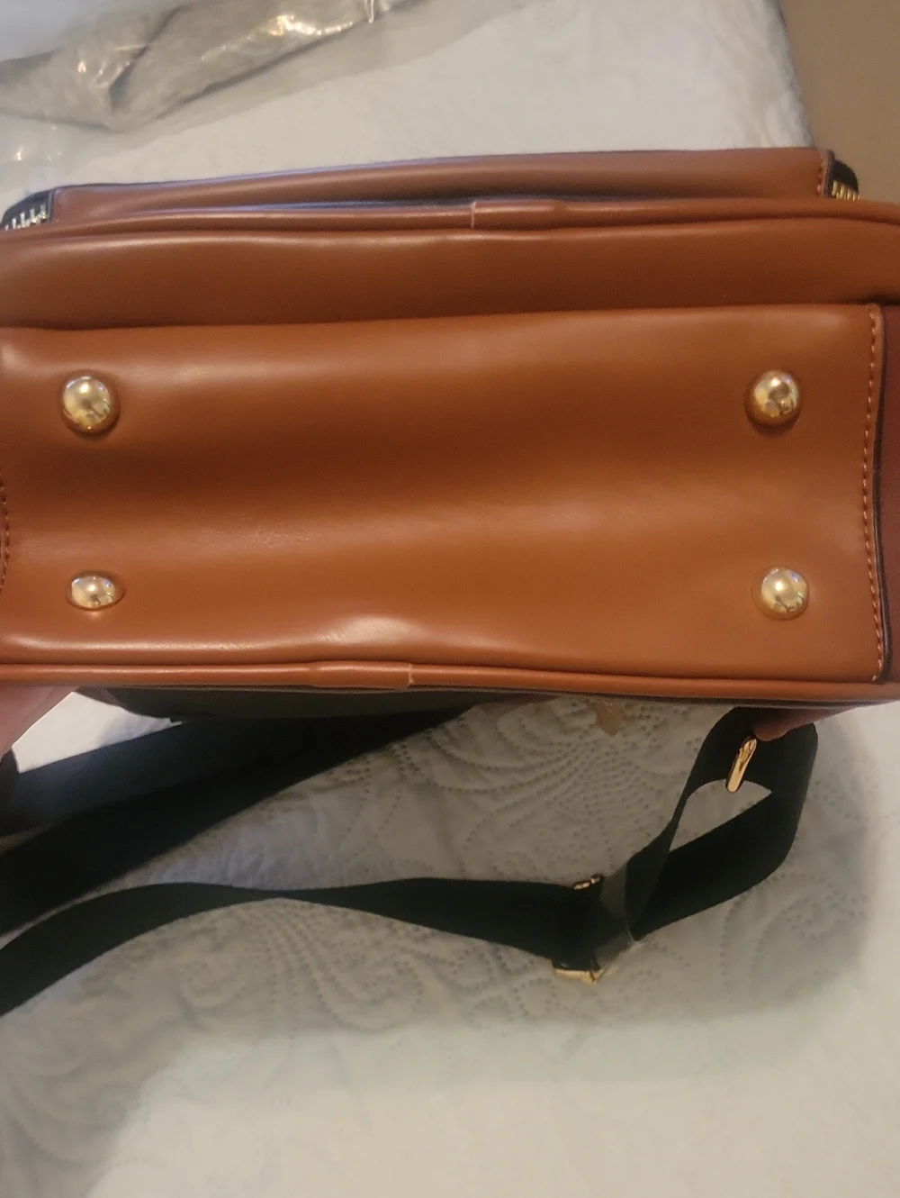 Y2K Nicole Lee Navy, Brown‎ & Black Paris-Themed Fashion Backpack NWT